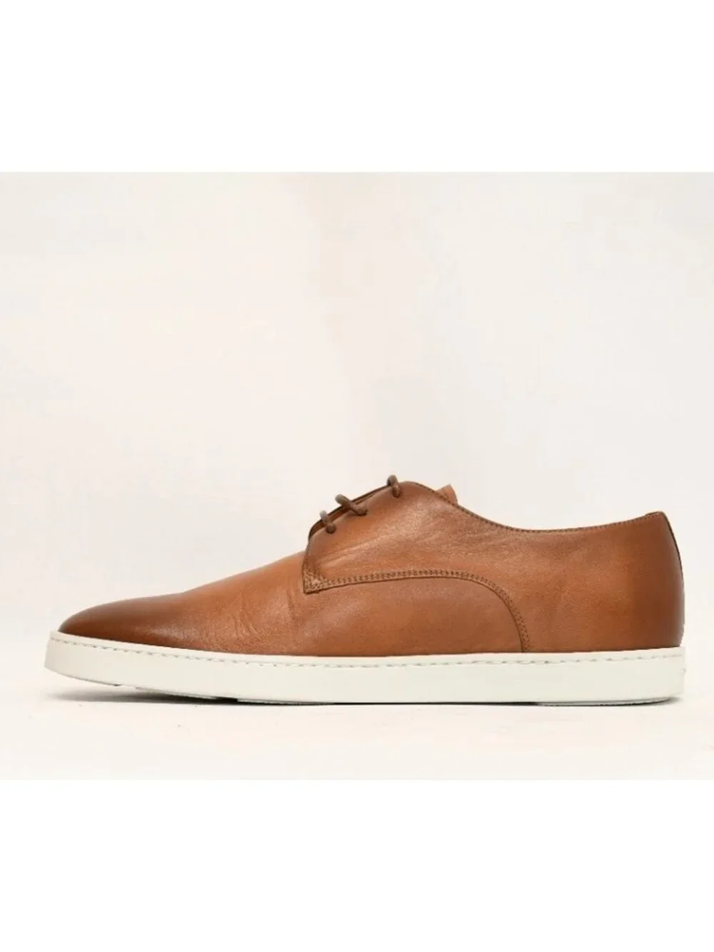 New! Santoni Doyle M5 Derby Sneaker Brown Size 8 D DD466A